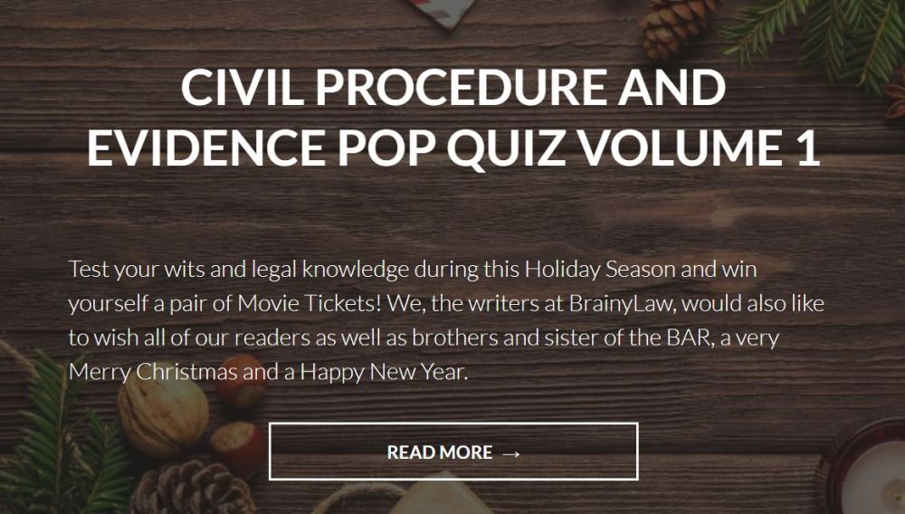 Civil and Evidence Pop Quiz